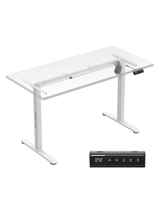 Cadru de birou electric reglabil, alb