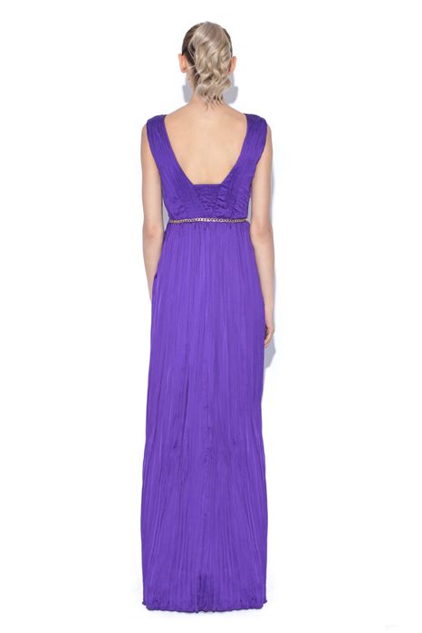 Nissa Rochie lunga maxi decolteu in V mov