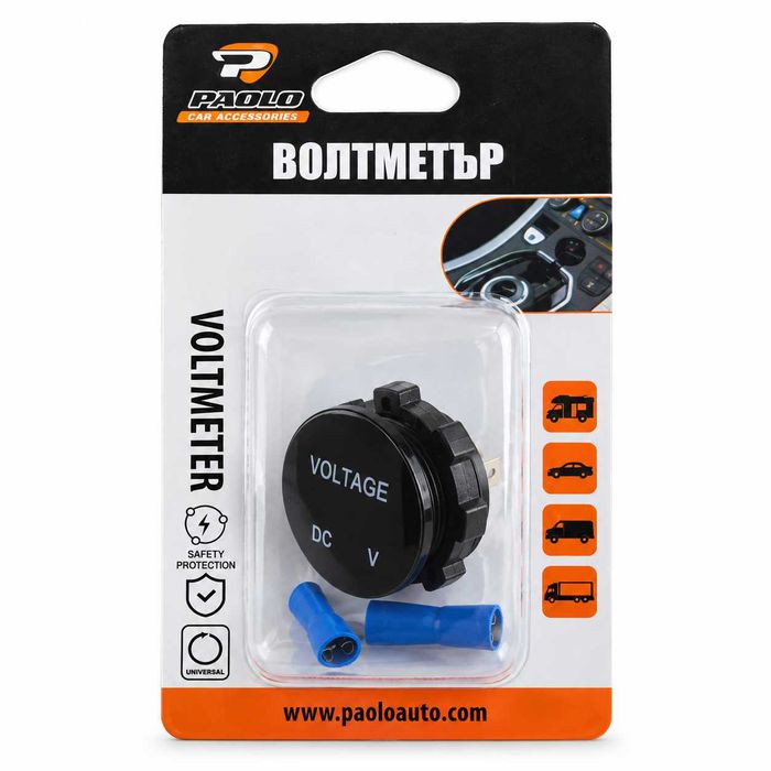 Дигитален автомобилен волтметър 12-24V