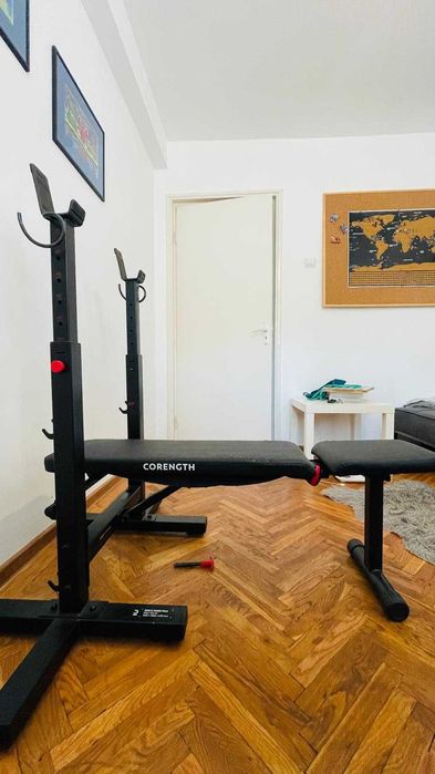 Banca exercitii Decathlon pliabila – dreapta & inclinata