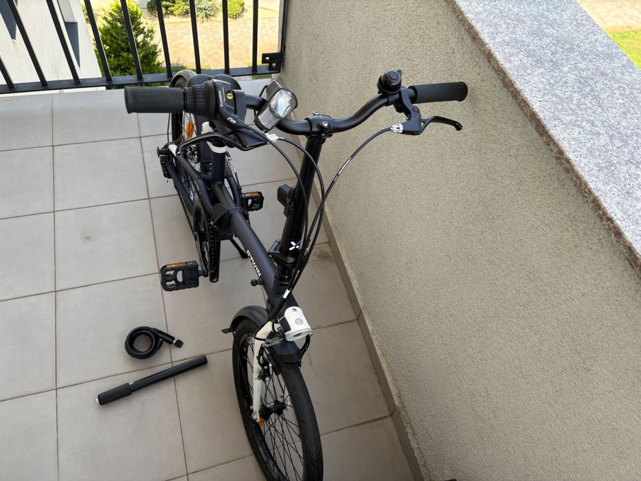 Bicicletă pliabilă B’Twin Tilt 500 – cadru aluminiu, 7 viteze