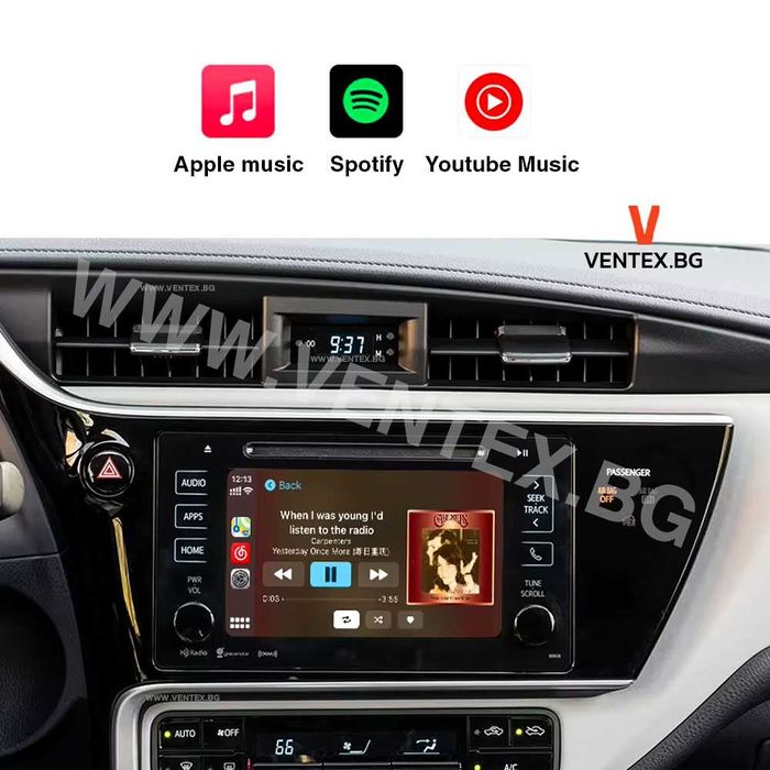Безжичен CarPlay и Android Auto интерфейс за Toyota от 2014 до 2019 г.