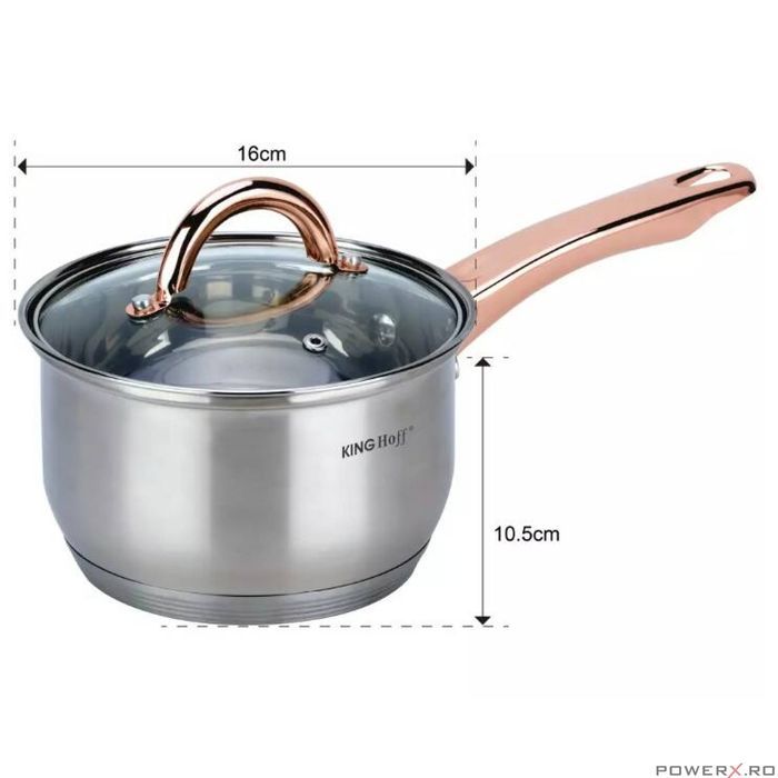 Set 6 oale cu capac,16/16/18/20/24/24 cm,Kinghoff