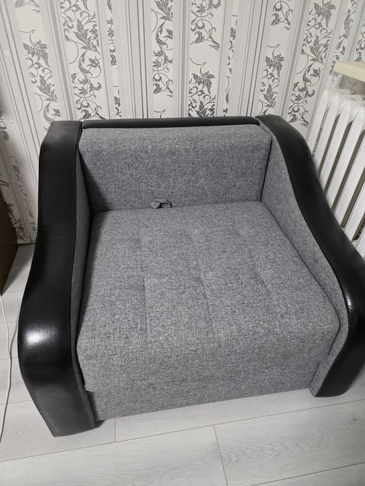 Кресло раскладное серое