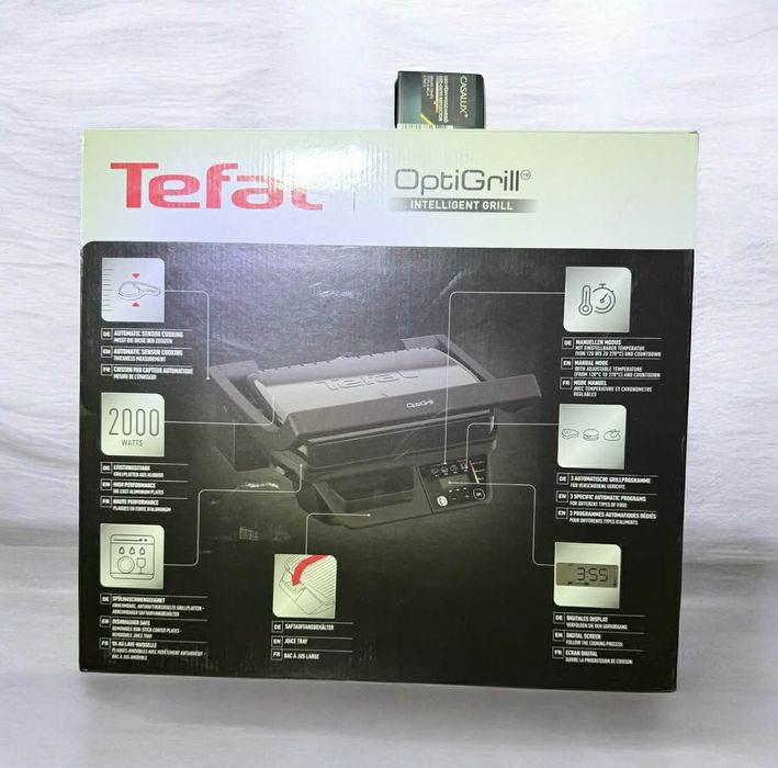 Gratar electric Tefal OptiGrill, 2000 W, 3 programe automate,