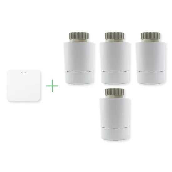 Комплект 4х Смарт TRV термоглава вентил за радиатор + gateway