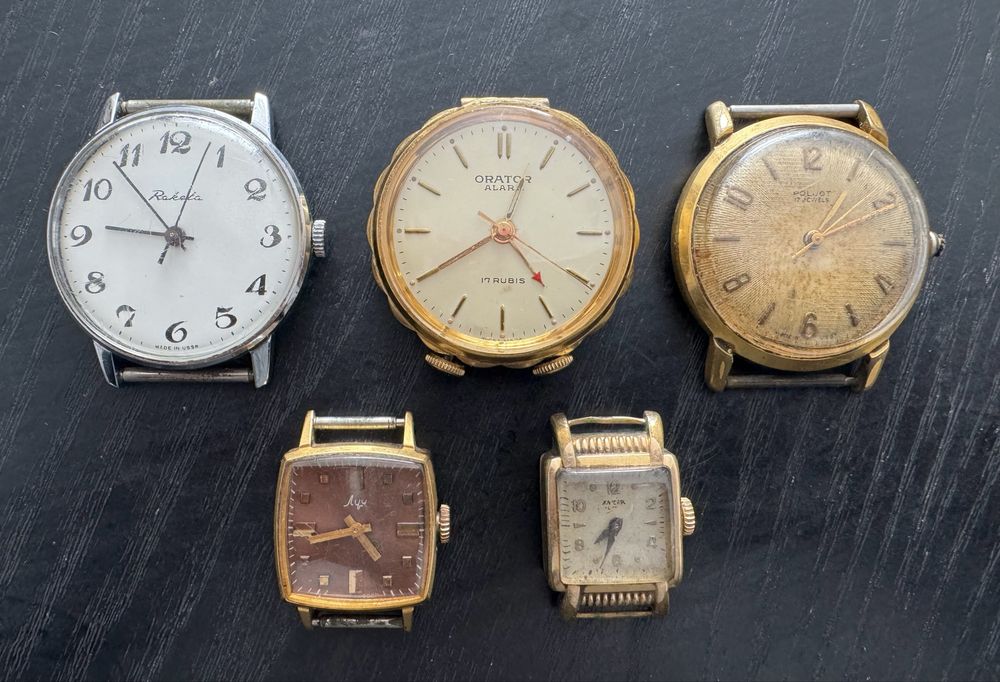 5 винтидж механични часовника – СССР и Швейцария