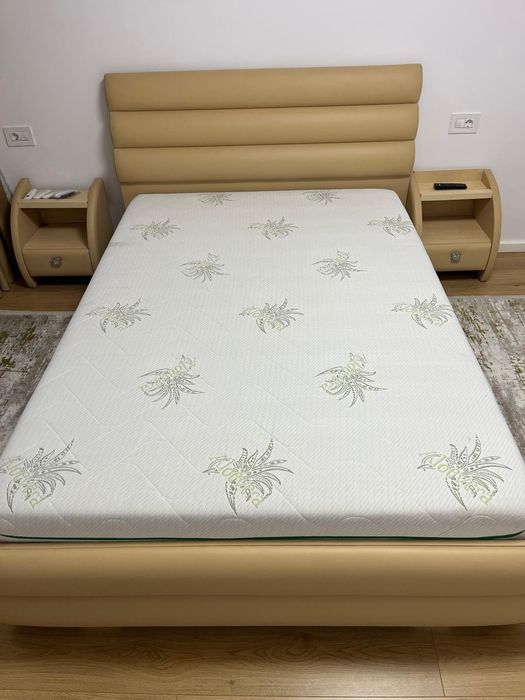 Vand pat cu saltea si noptiere