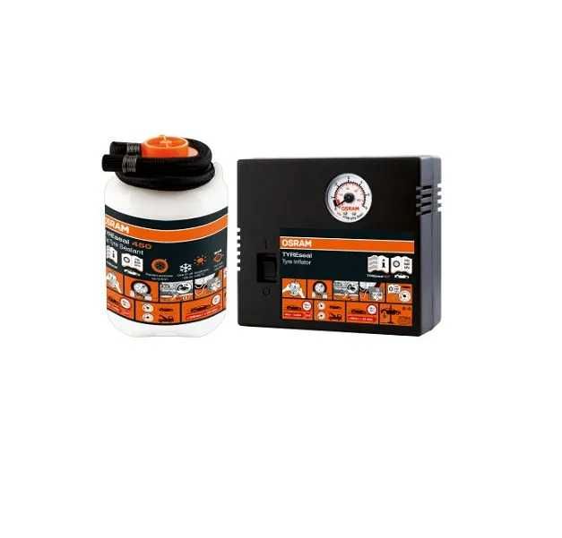 КОМПЛЕКТ лепило за гуми и компресор OTSK4 KIT TYRESEAL OSRAM