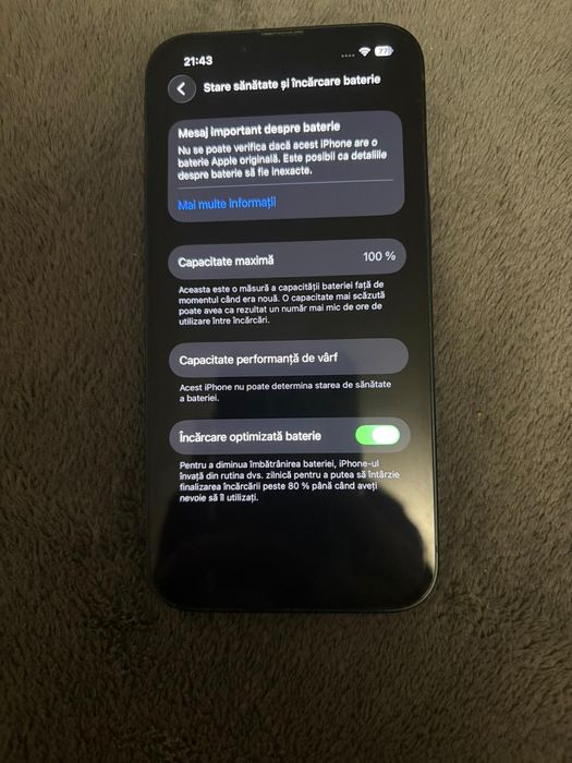 Iphone 13 128Gb albastru bateria 100%