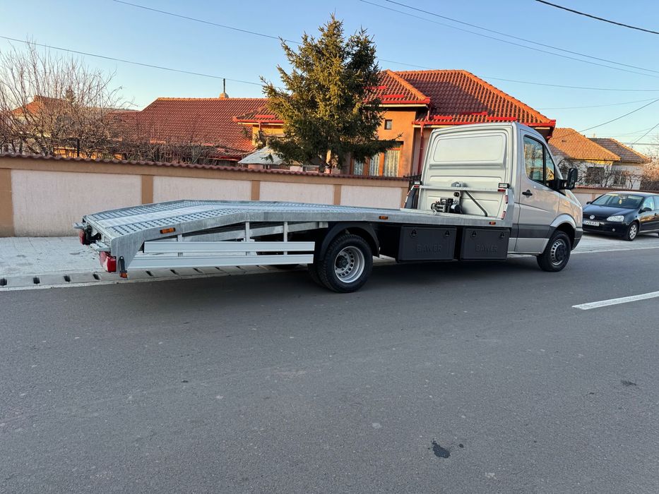 Mercedes-Benz Sprinter 519 CDI V6 Platformă Auto – 3.5T Permis B – Ansamblu 7T – Roți Duble -Aer conditionat -Scaun pe perna