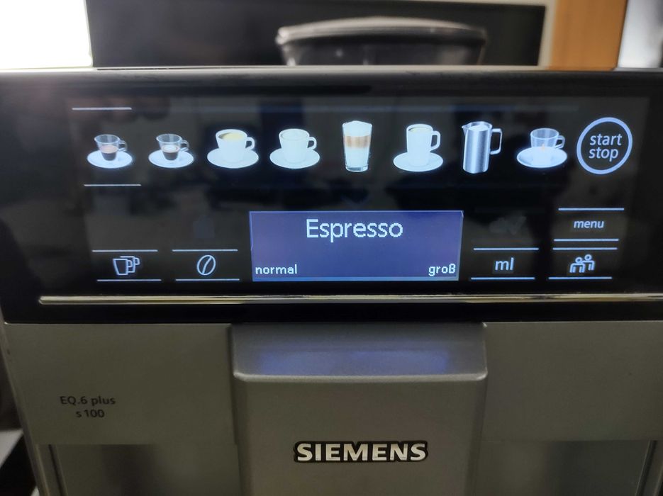 Aparat cafea automat Siemens EQ6 - Ecran mare, touchScreen