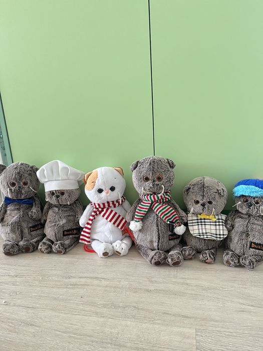 Игрушки басики, мишки, гарри поттер, кот, лемуры, basik