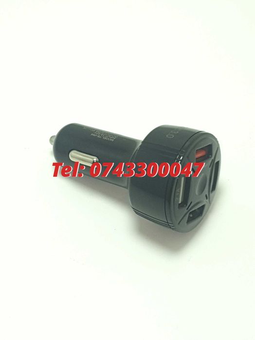 Incarcator Masina Auto 4 Porturi Bricheta Usb Qc Incarcare Rapida