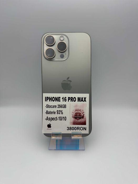 Iphone 16 PRO MAX 256 GB 93% Baterie