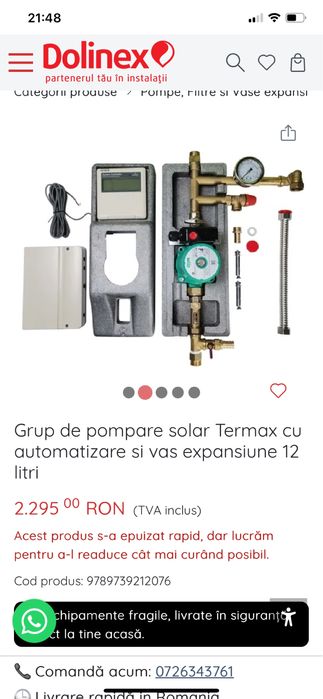 Vand grup de pompare cu automatizare