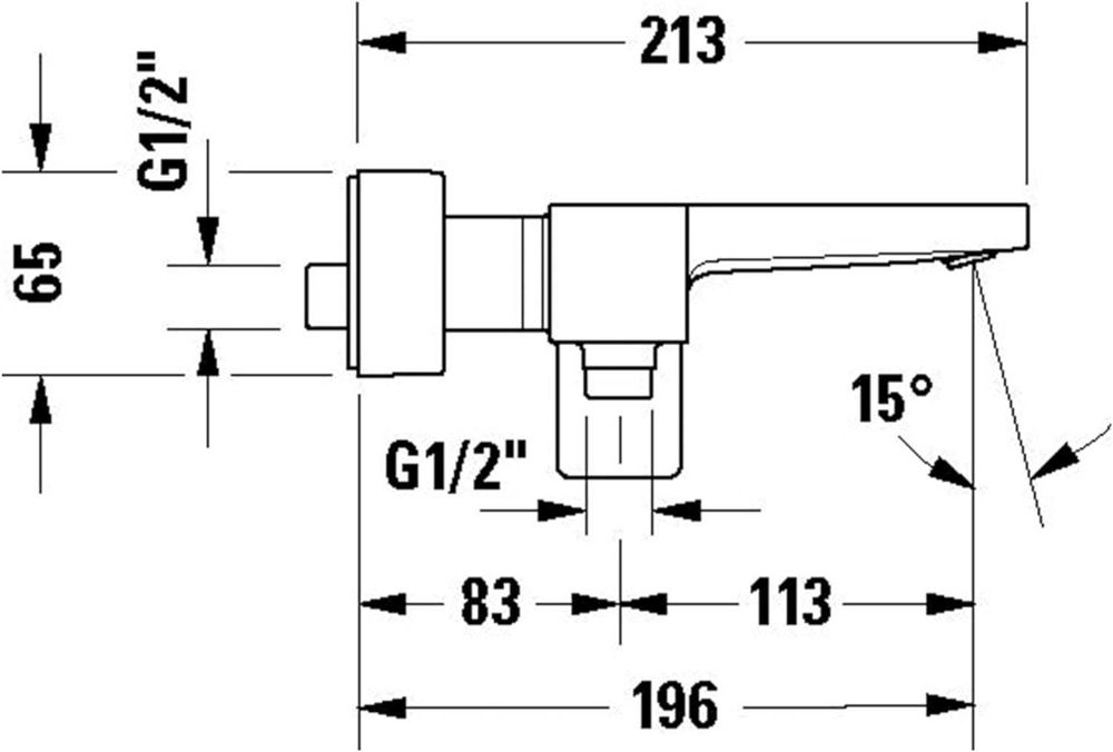 Duravit Manhattan MH523 Смесител за баня Chrome
