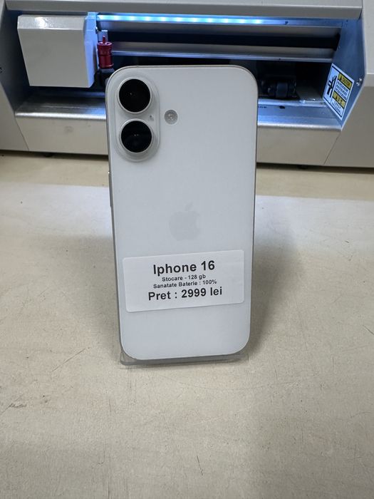 Iphone 16 / 128 gb / 100% baterie / impecabil ca nou / garantie