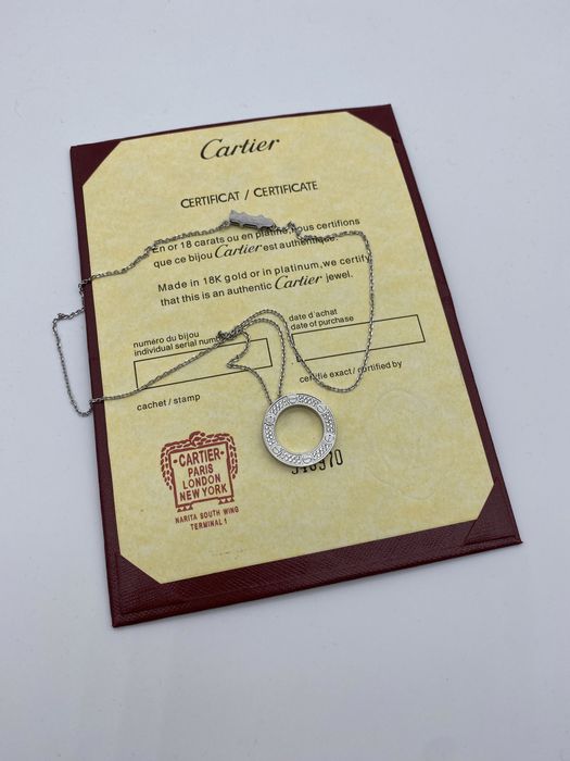 Colier Cartier Love White Gold 24K Diamond