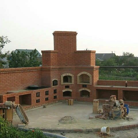 ЛЕТНЯЯ КУХНЯ с конфорочной плитой. Барбекю. Очаг