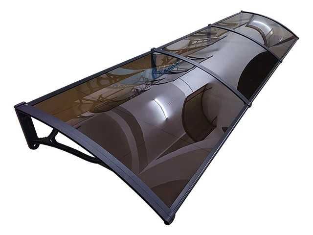 АЛУМИНИЕВ навес тента плътен плексиглас 240х150 см + други размери