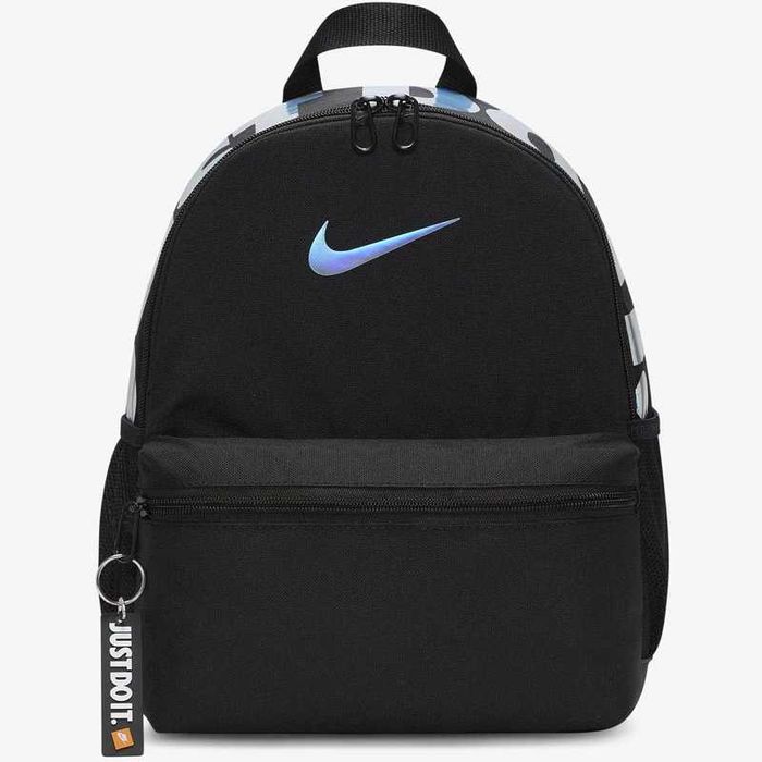 NIKE Раница Мини в Черно и Сребро
