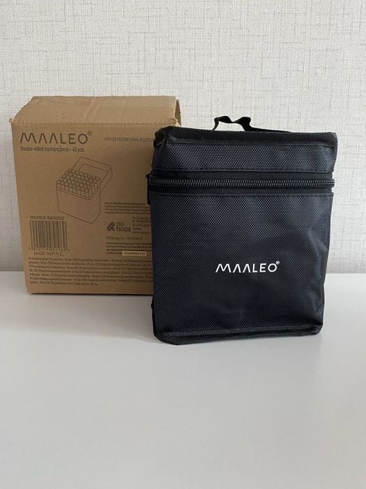 Комплект 40 двустранни алкохолни маркера с чанта Maaleo