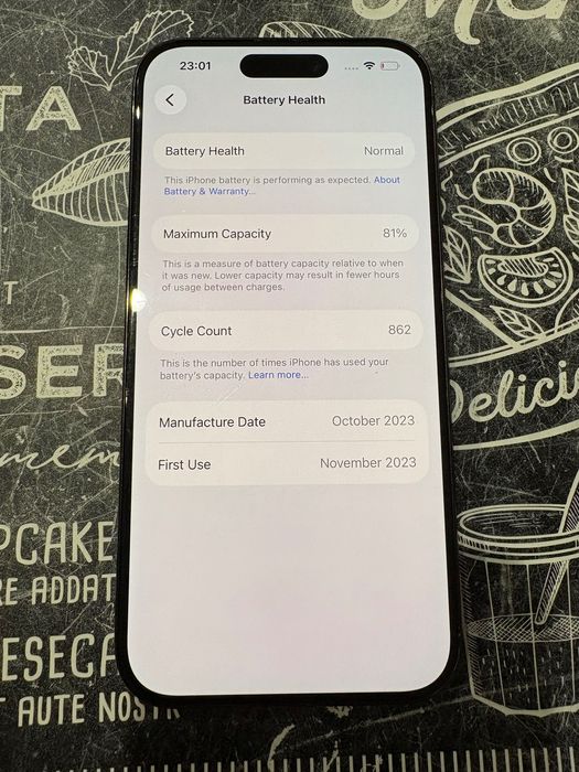 iPhone 15 Pro 128 Black Titanium за части