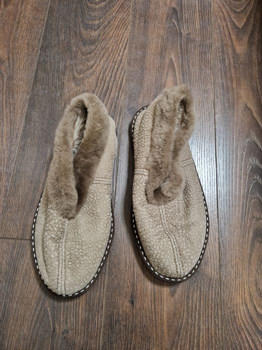 Дамски домашни пантофи от естествена кожа, 39 номер