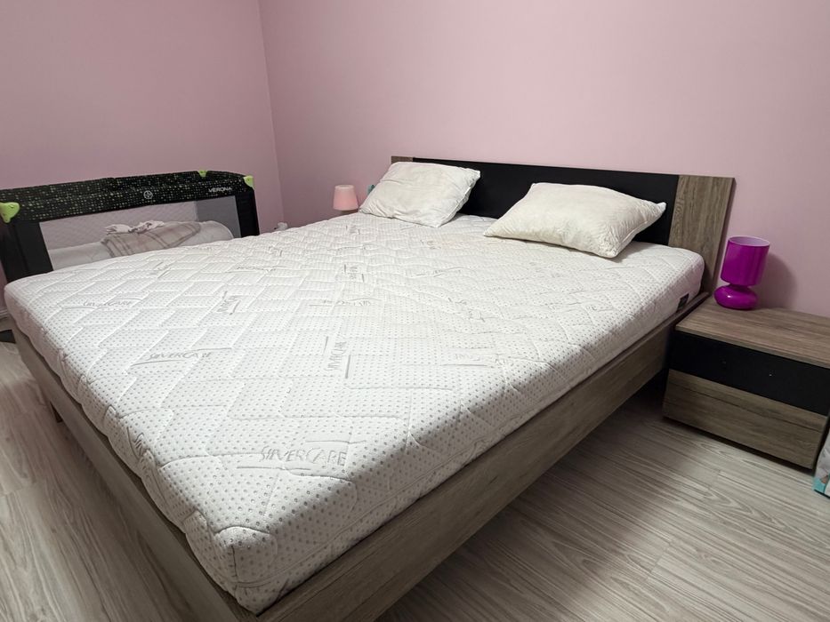 Комплект Спалня с Матрак 180х200 Гардероб и нощни шкафчета