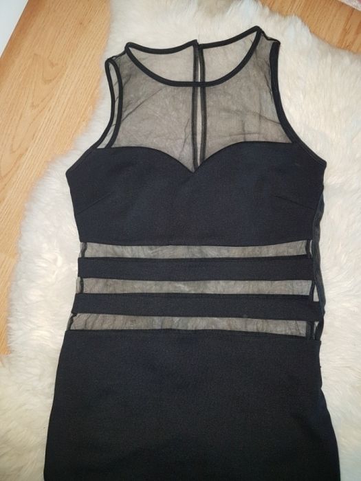 Официална дълга черна рокля