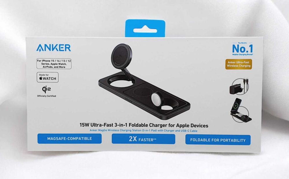 Anker 3in1 — Беспроводная 15W Быстрая Зарядная Станция. Есть доставка