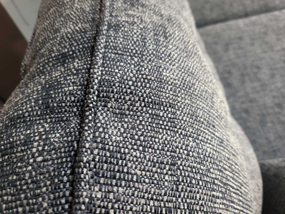 Сив комплект дивани от плат тройка и двойка