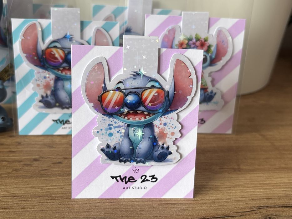 Коледни магнитни книгоразделители Стич