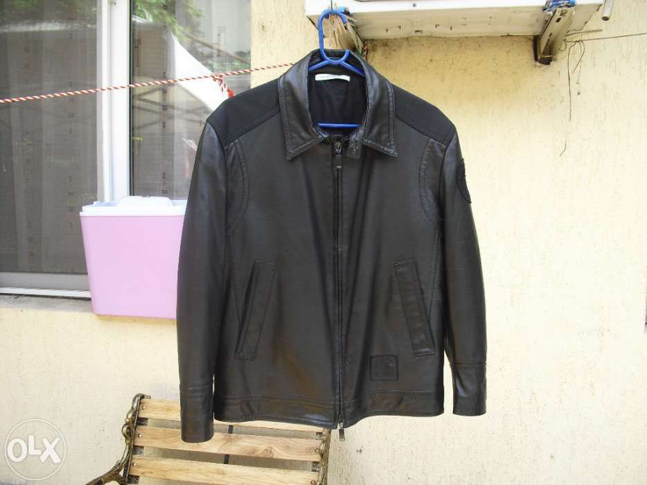 Original Gianfranco Ferre Italia geaca de piele neagra - Medium