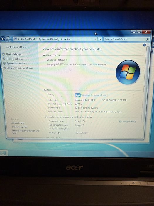 Vand laptop Acer Extensa 5230