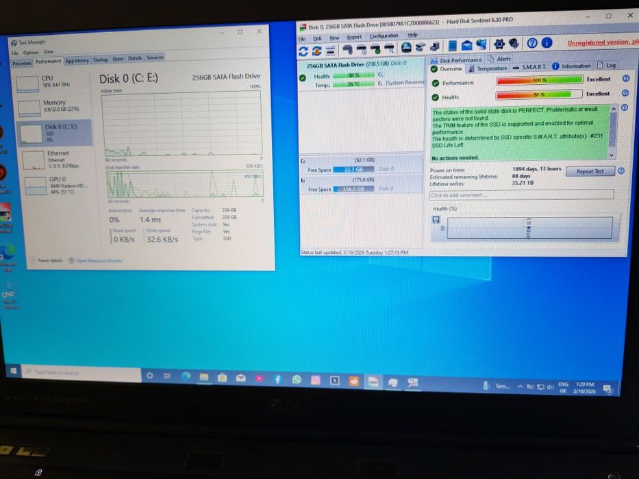 Ssd-uri, capacitate de 256 GB și 120 GB (Perfect Funcțional)