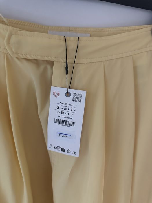 Fusta Zara midi galbena