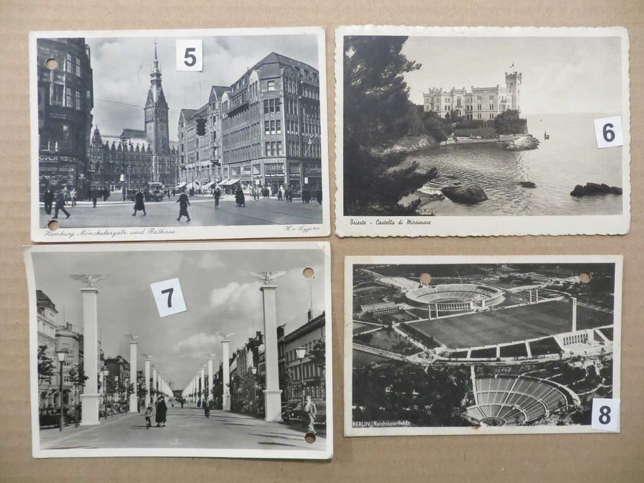 12 carti postale ilustrate Italia Germania Ungaria 1921-1945