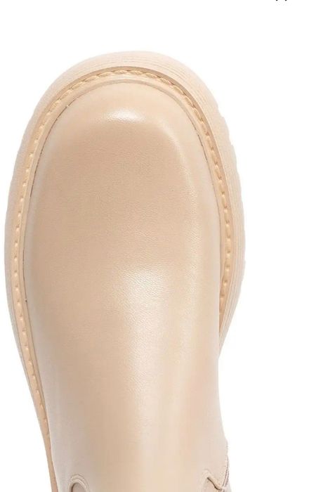 Сапоги ботфорты бежевые