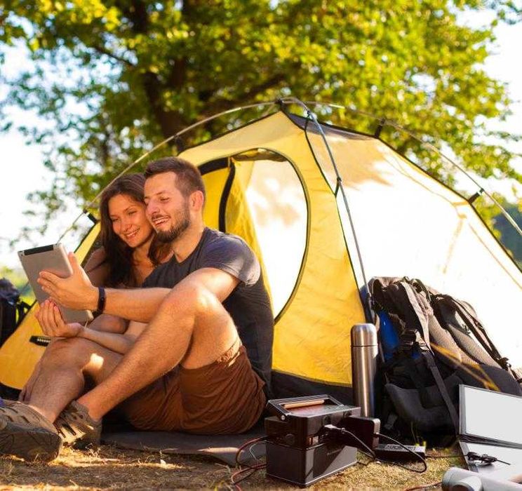 Фотоволтаик Система 288Wh78Ah 300W 220V Соларен Генератор Електростанция Слънчевa Централа Преносима Електроцентрала за Аварийно Захранване на Открито