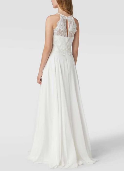 Бяла сватбена рокля, размер S булчинска