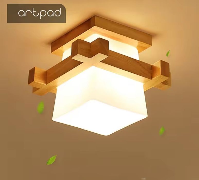 Страхотен дървен абажур