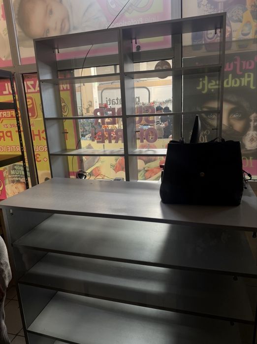 Rafturi, tejghea, allinone, casa de marcat,produse uz casnic