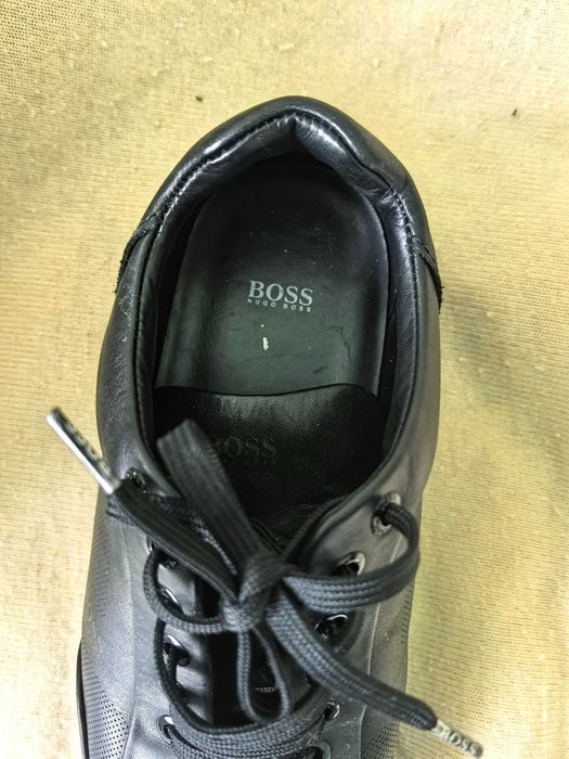 Маратонки "  BOSS" v черни, кожа, оригинални