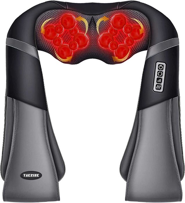 TAKRINK Шиацу масажор за шия и рамена, 3D-въртящи се масажни ролки