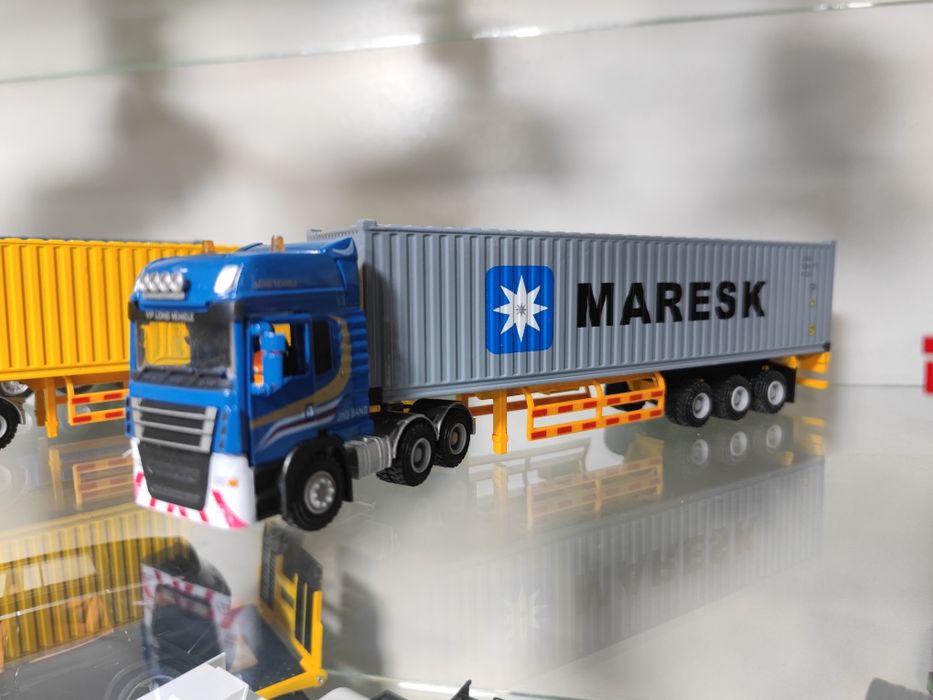 Фура трак Тягач Железная машинка контейнер масштабная модель - Доставк