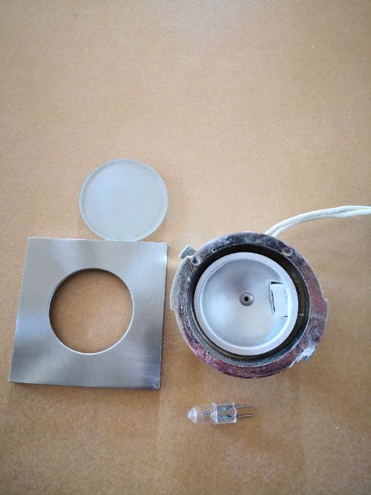 3 spoturi incastrabile din inox mat