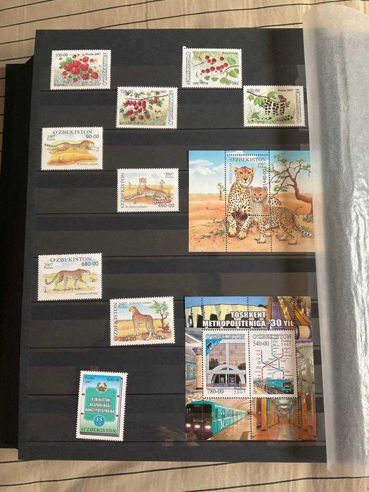 Марки Узбекистана с 1991 по 2007 гг