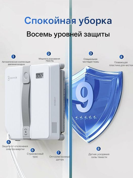 Робот-мойщик окон ECOVACS Winbot Mini, дистанционное управлениеРобот-м